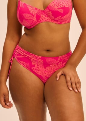 Bas de bikini culotte taille haute 